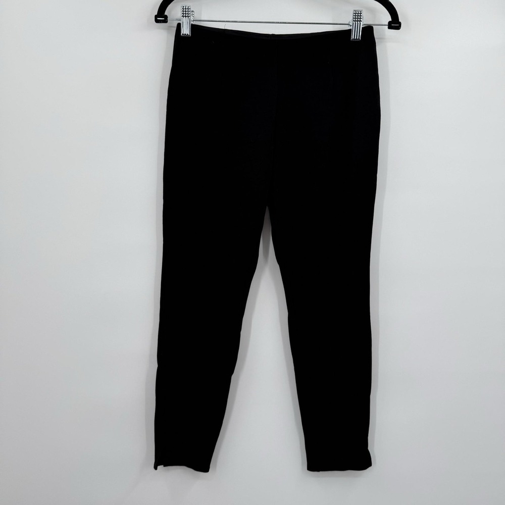 LYSSE Leggings Womens Medium Black Ponte Slim Pull On Elastic Waist Pleated